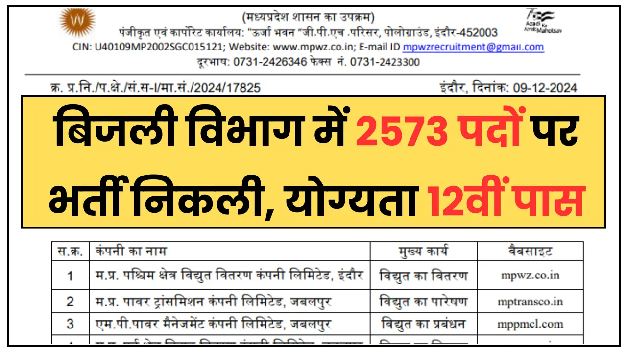 Bijali Vibhag Recruitment 2025