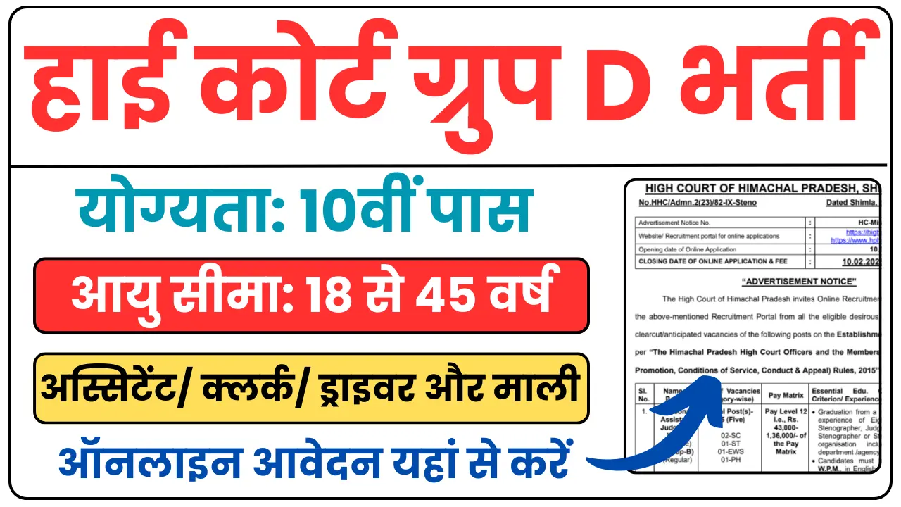 High Court Group D Recruitment 2025