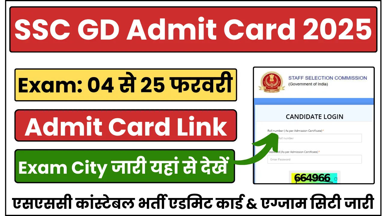 SSC GD Constable Admit Card 2025