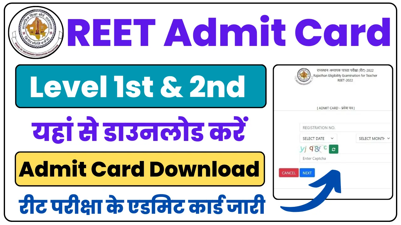REET Admit Card 2025