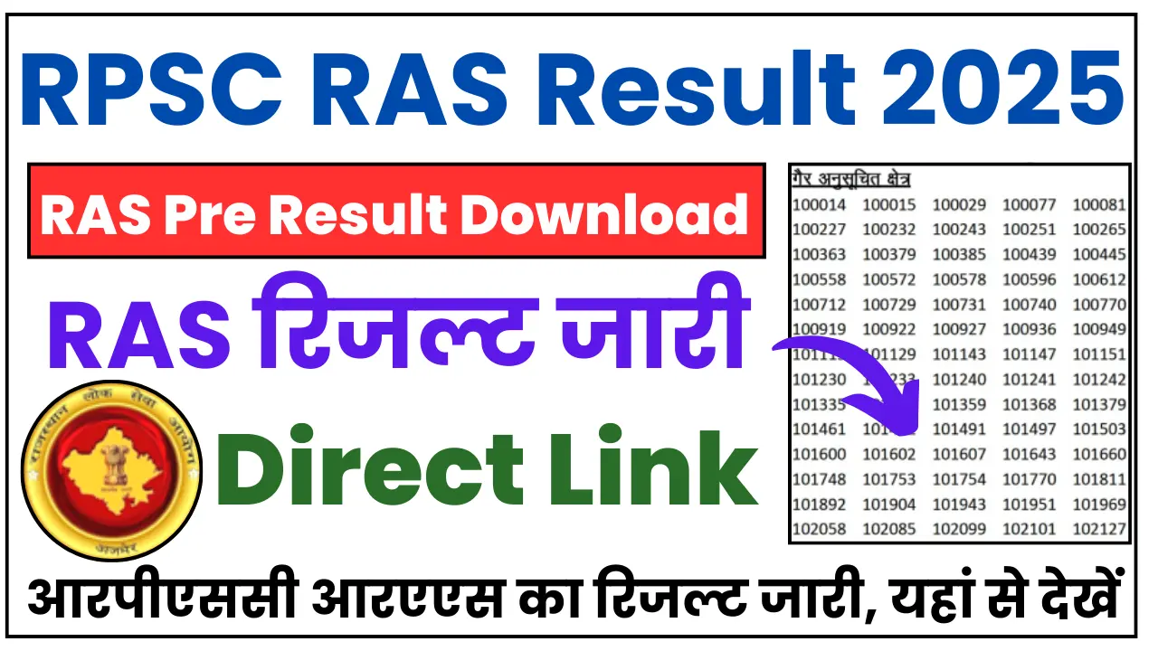RPSC RAS Result 2025