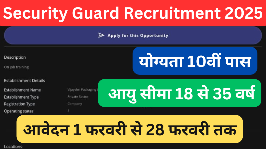 Security Guard Recruitment 2025