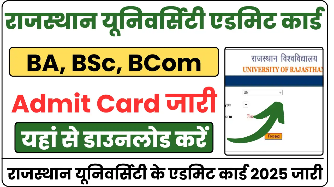 Rajasthan University Admit Card 2025